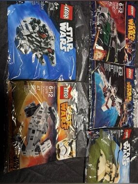 LEGO 5 Star Wars Sets Poly Bags 30244 30247 30680 30275 30708 Brand New Sealed